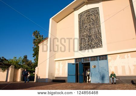 San Gabriel California/ USA.April 3 2016: Photo of Mission San Gabriel Arcangel