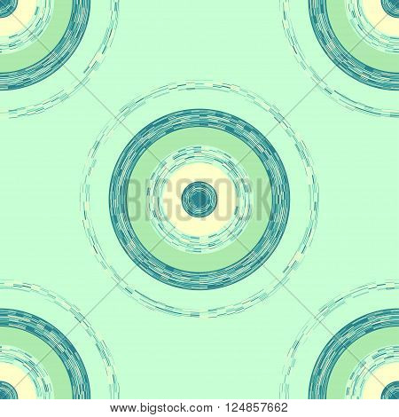 Abstract geometric techno seamless pattern of circles