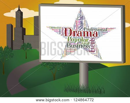 Drama Star Shows Production Wordcloud And Play