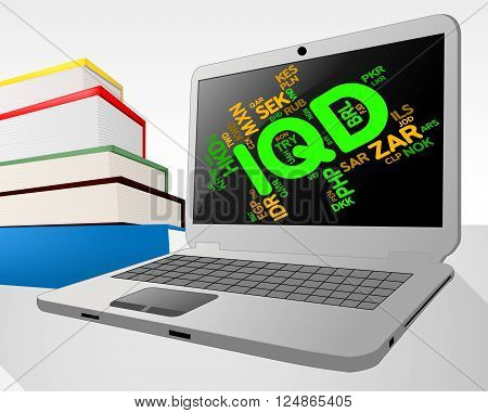 Iqd Currency Indicates Foreign Exchange And Dinar