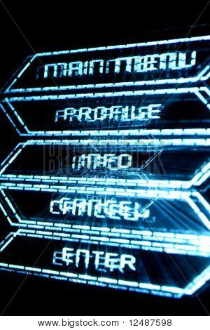 抽象的主菜单按钮