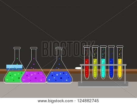 Chemical research laboratory equipment for scientific experimen.
