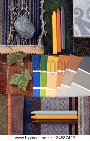 interior color harmonisation in vintge retro style