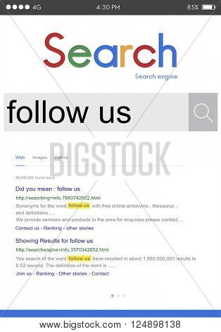 Follow Us Follower Following Sharing Concept