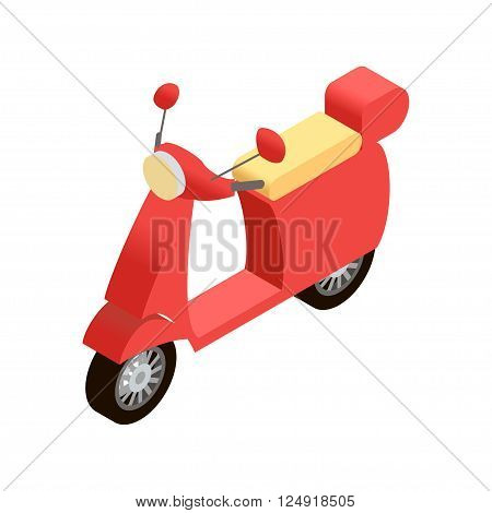 Isometric moped vector illustration for infographics and web design