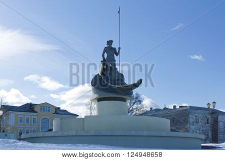 PETROZAVODSK, RUSSIA - MARCH 19TH, 2016: Sculpture 