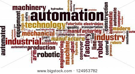 Automation word cloud concept. Vector illustration on white