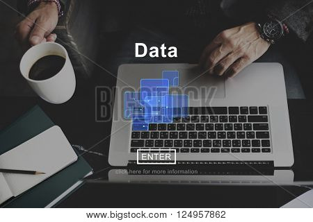 Data Information Online Storage Website Concept
