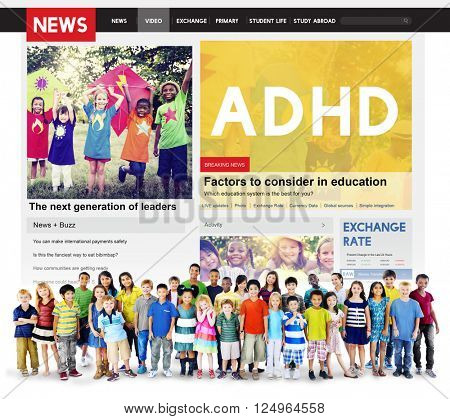 Attention Deficit Disorder Hyperactivity Concept