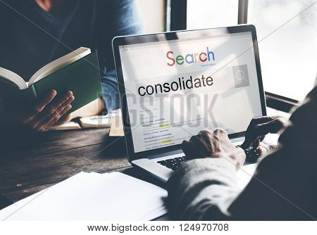 Consolidate Merge Integrate Banking Corporation Concept