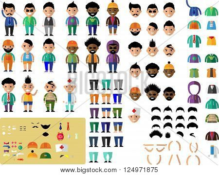 You can use this vector to create a package: The unique design of the characters. Mascots for your business. Personal logo. Avatars and photos.