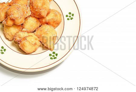 Sud italian (Apulia) typical plate in december: pittule o pettole