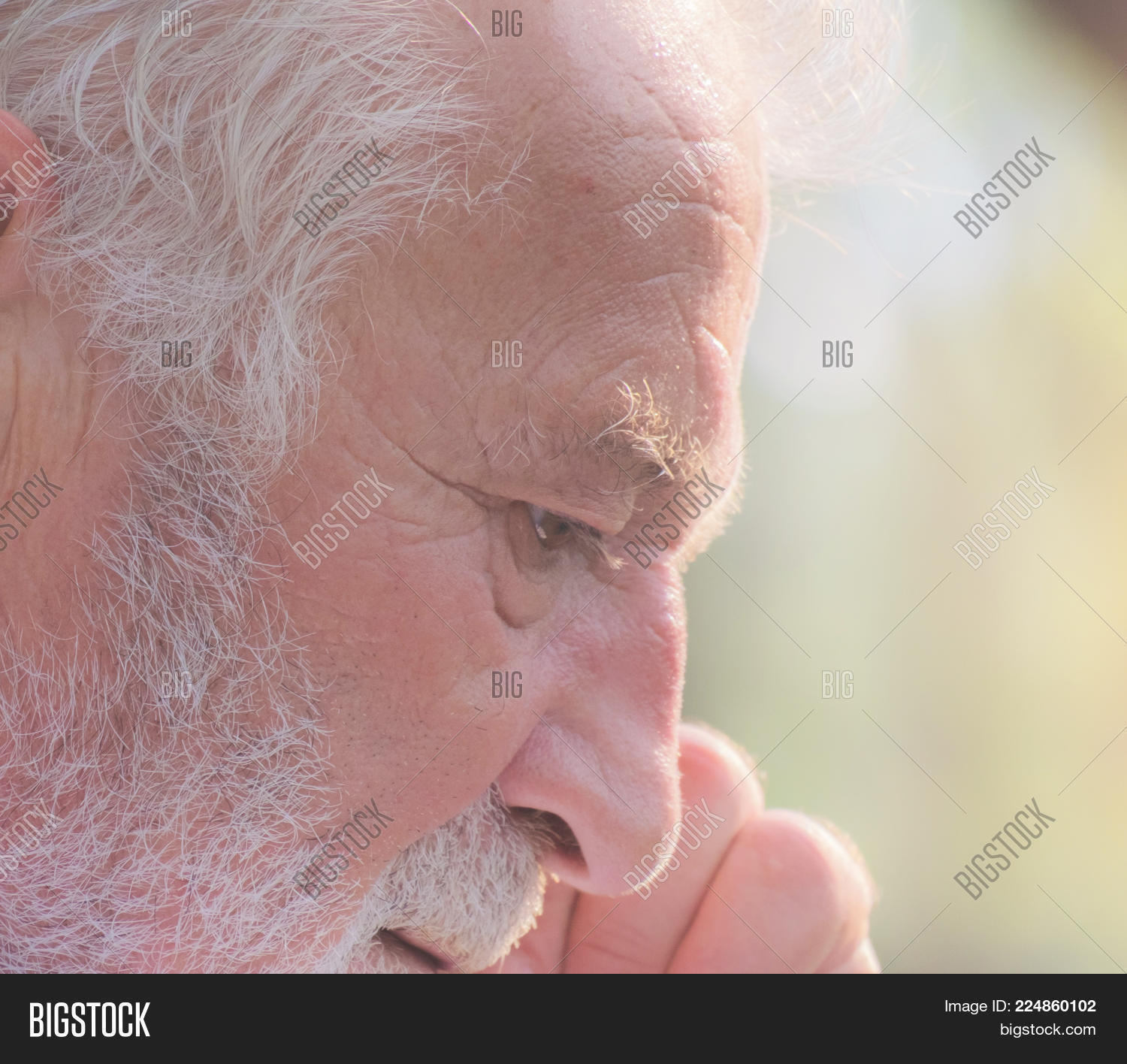 Old Man Thinking Image Photo Free Trial Bigstock
