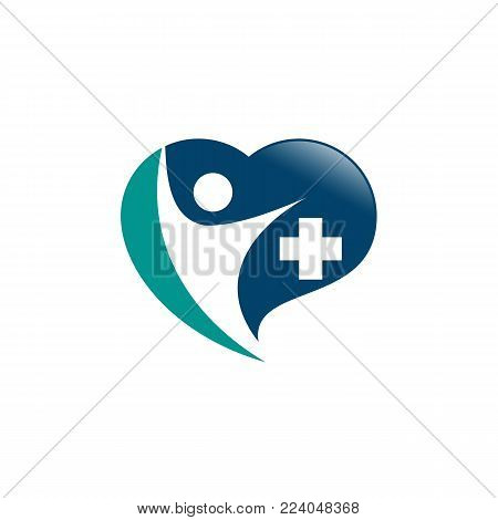 Medical logo, medical center logo,heart logo, health logo, doctor logo, medicine logo, medical icon.