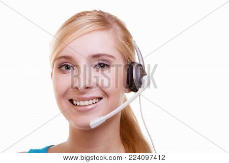 girl headphones image photo free trial bigstock how to talk to a customer service representative