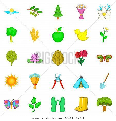 Prime icons set. Cartoon set of 25 prime vector icons for web isolated on white background