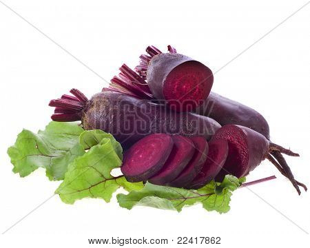 ผักชนิดหนึ่ง Beetroot ผักชนิดหนึ่งตารางแยกต่างหากบนพื้นสีขาว
