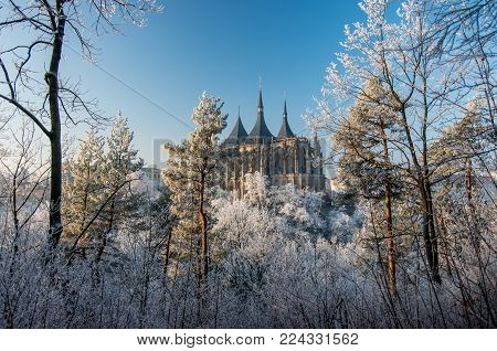 Gothic cathedral saint Barbara in Kutna Hora.