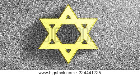 Star of David 3D Jewish background the sign of religion