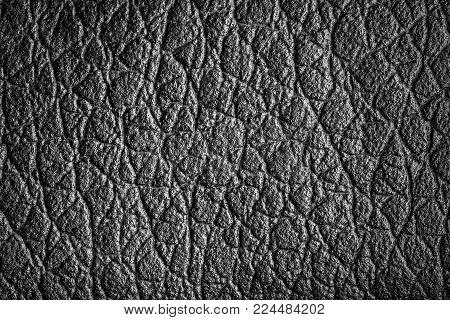 Closeup texture of leather jecket black white colour. Suitable for making backgrounds, creative articles.