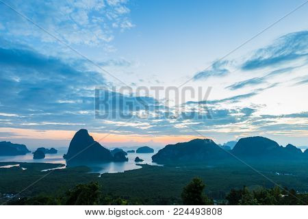 Sametnangshe beautiful new landmark of Phangnga provine Thailand.
