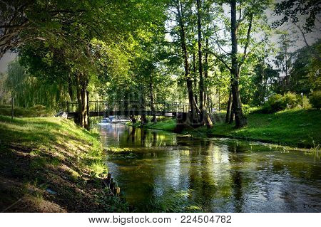 river in the city as a place to relax