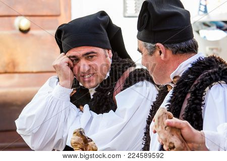 CAGLIARI, ITALY - MAY 1, 2014: 358 Religious Procession of Sant'Efisio, parade of traditional Sardinian costumes - Sardinia