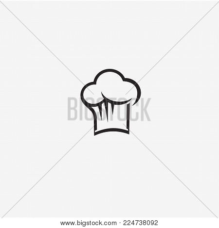 black chef hat on white background vector illustration design.