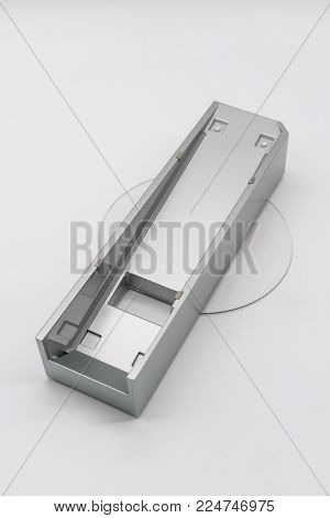 Bangkok, Thailand - Feb 2, 2018 : Wii plastic stand, the home video game console produced by Nintendo, isolated on white background.