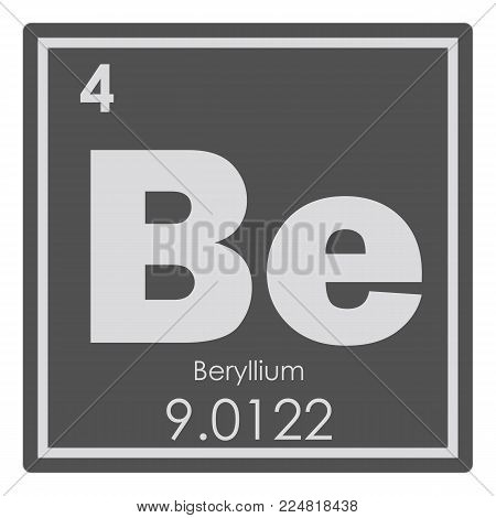 Beryllium chemical element periodic table science symbol