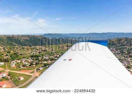 Flying Africa Rural Homes Valleys Mountains