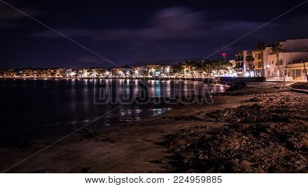 Foto nocturna de Playa de Arinaga, Gran Canaria