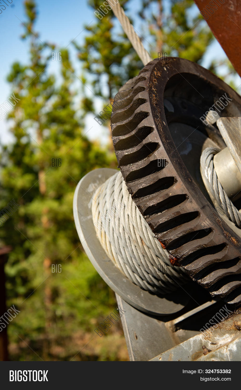 Steel Cable Winch. Image & Photo (Free Trial) Bigstock