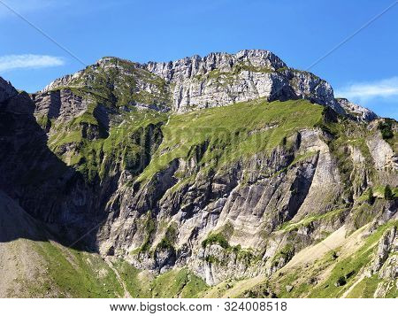 Schiberg Mountain Above The Oberseetal Valley And In The Glarus Alps Mountain Masiff, Nafels (näfels