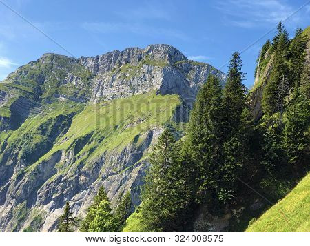 Schiberg Mountain Above The Oberseetal Valley And In The Glarus Alps Mountain Masiff, Nafels (näfels
