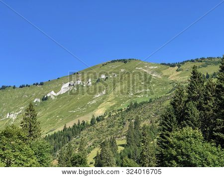 Tierberg Mountain Above The Oberseetal Valley And In The Glarus Alps Mountain Masiff, Nafels (näfels