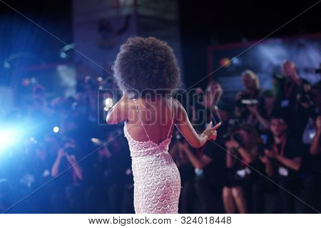 Zazie Beetz on the red carpet for the screening of 'Seberg' during the 76st Venice Film Festival at the 30 on August Sala Grande, 2019 in Venice, Italy.                               