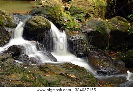 Little Waterfall In The Rain Forest,khao Ito Waterfall,prachin Buri,thailand.