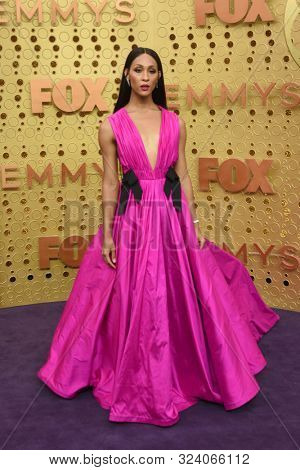 LOS ANGELES - SEP 22:  Mj Rodriguez at the Primetime Emmy Awards - Arrivals at the Microsoft Theater on September 22, 2019 in Los Angeles, CA