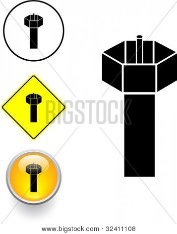 Koax-Kabel-Symbol-Zeichen und button
