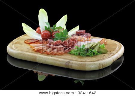 蔬菜肉类熟食板