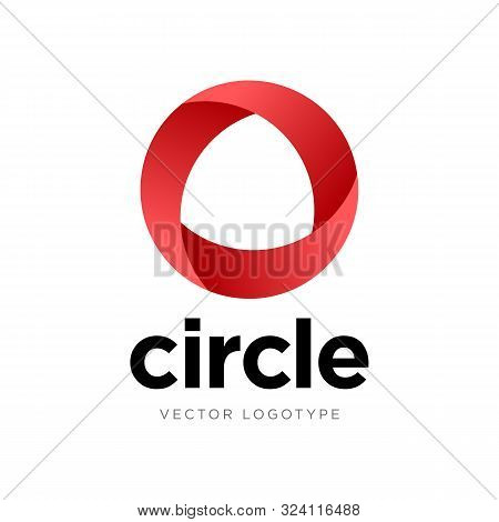 Letter O Vector Logo Design Element In Red Color Isolated On White Background