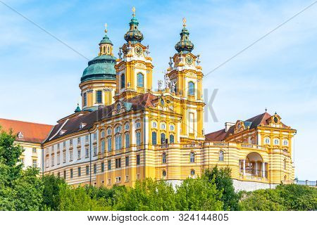 Melk Abbey In Wachau Walley, Melk, Austria