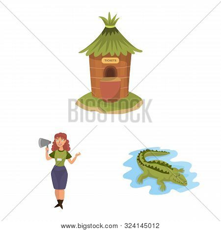 Isolated Object Of Zoo And Park Icon. Collection Of Zoo And Animal Stock Symbol For Web.