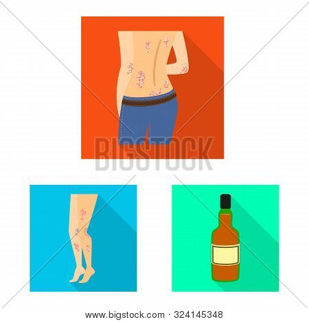 Vector Design Of Dermatology And Disease Logo. Set Of Dermatology And Medical Stock Vector Illustrat