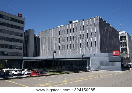 Comano, Ticino, Switzerland - 12th September 2019 : View Of The Rsi (radiotelevisione Svizzera Itali