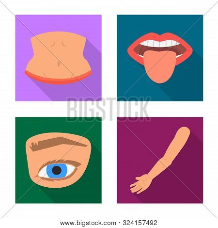 Isolated Object Of Body And Part Icon. Set Of Body And Anatomy Vector Icon For Stock.