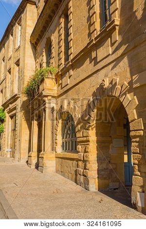 Historic houses in Sarlat la Caneda in Dordogne Department, Aquitaine, France