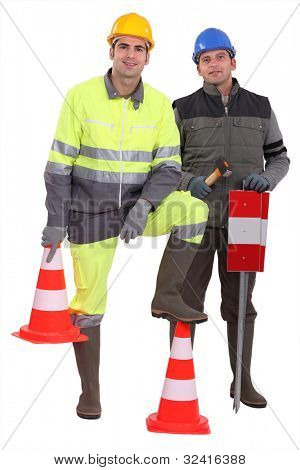 ein Team von Verkehr wachen