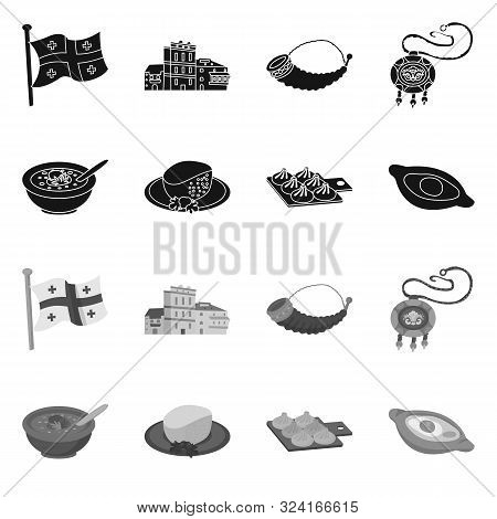 Isolated Object Of Culture And Sightseeing Sign. Set Of Culture And Originality Vector Icon For Stoc